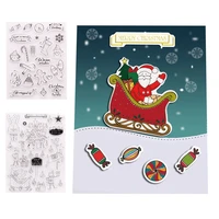 merry christmas metal cutting dies and clear stamps for diy scrapbooking crafts die cut stencils card make photo album decor