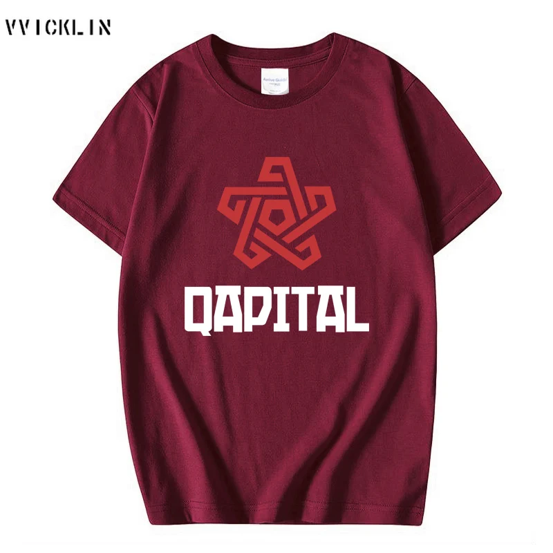 Футболка Qapital в стиле панк рок-группы хлопковые топы хип-хоп Повседневная
