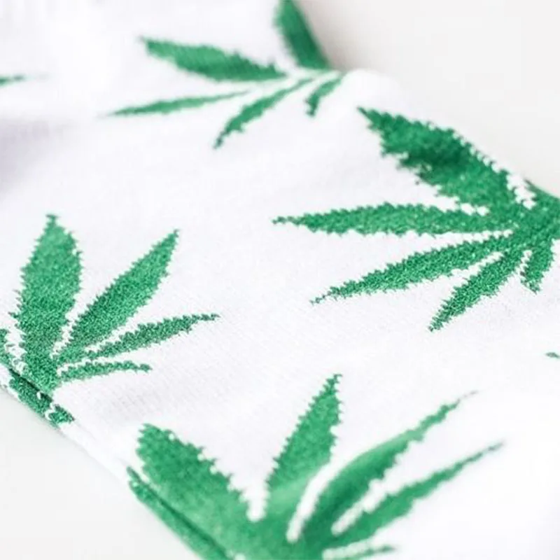 Смешные мужские носки женские удобные высококачественные хлопковые Happy penmp Leaf Maple