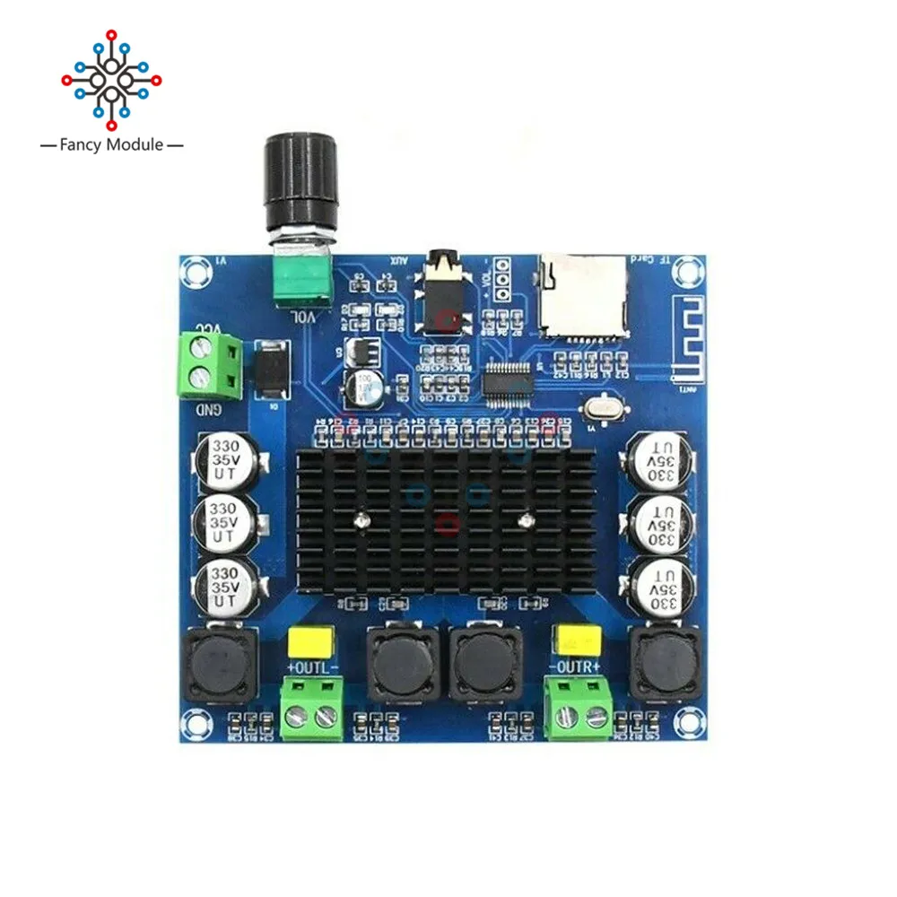 Плата цифрового усилителя мощности diymore XH A104 TPA3116 Bluetooth 4 1 2x50 Вт стереомодуль