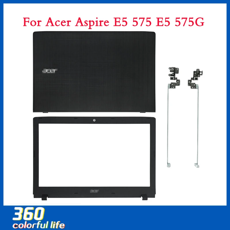 

New Laptop Cover Case For Acer Aspire E5-575 E5-575G E5-523 E5-553 TMTX50 TMP259 LCD Back Cover Front Bezel Hinges Case Black