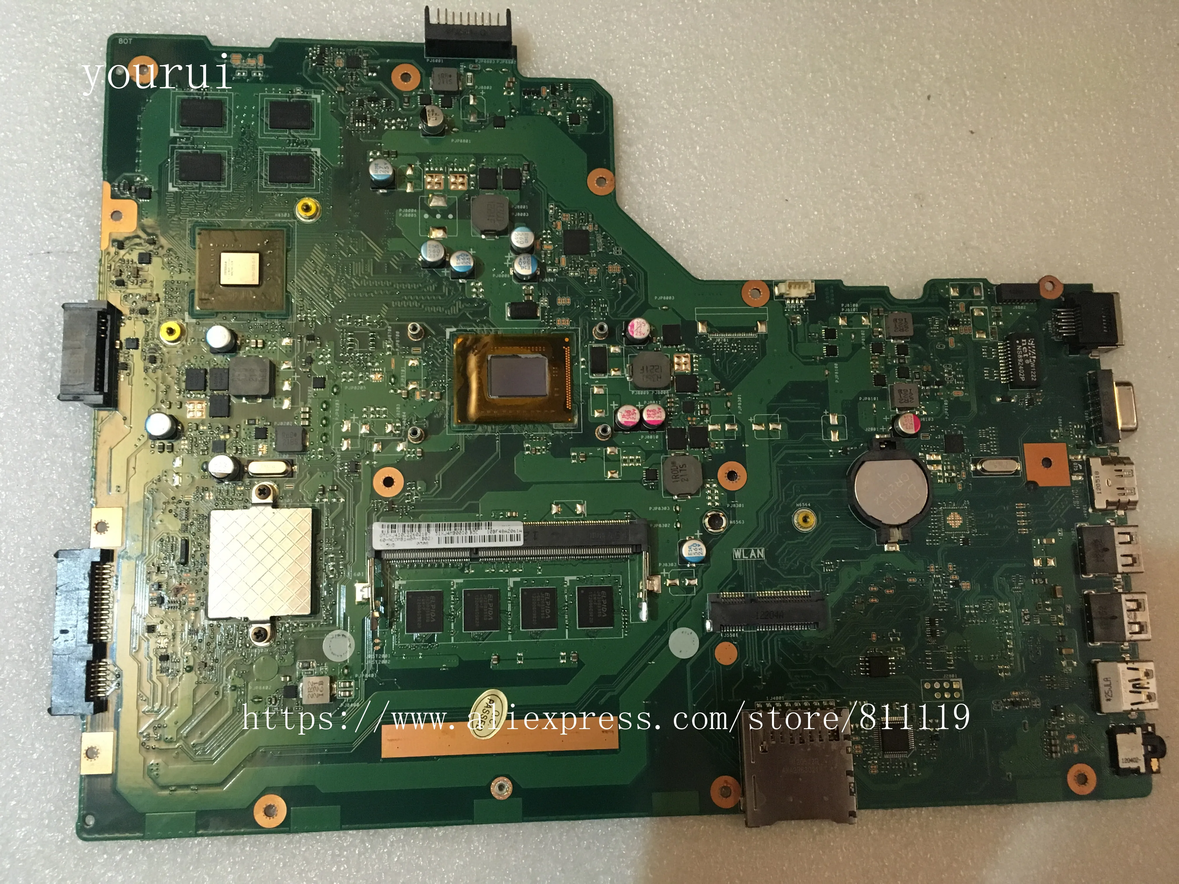 

Оригинальная материнская плата yourui для ASUS X75 X75VD, материнская плата REV 3. 0 60-NC0MB1A00, полностью протестирована
