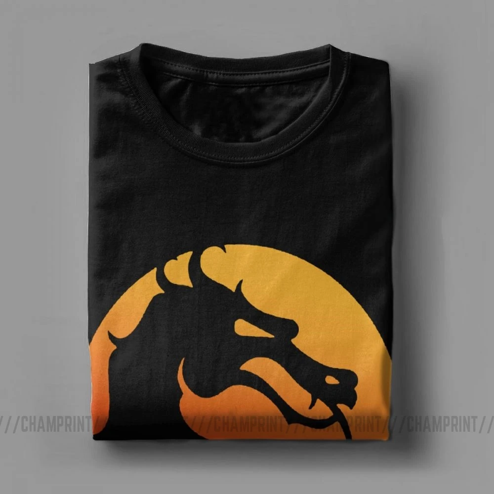 Футболка с логотипом Mortal Kombat Mk11 популярная футболка боевыми играми Мужская из