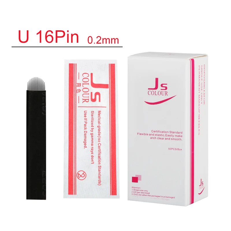 20 штук мануального татуажа бровей игла для изогнутые Flex U 7/9/11/12/14/16/17/18/21 шпильки