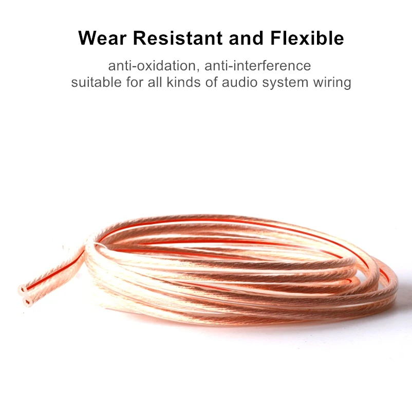 Abay DIY кабель громкоговорителя Hi-Fi линейный аудио бескислородный медный для