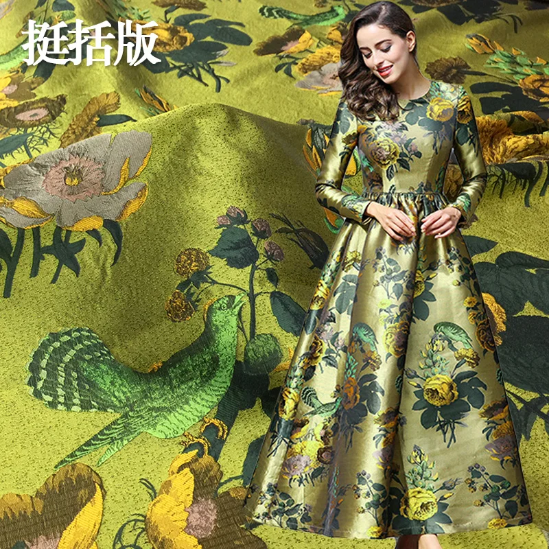 

Spring, Autumn and Winter Jacquard Brocade Fashion Fabric Crisp Dress Suit Trench Coat Clothing Fabric High-End