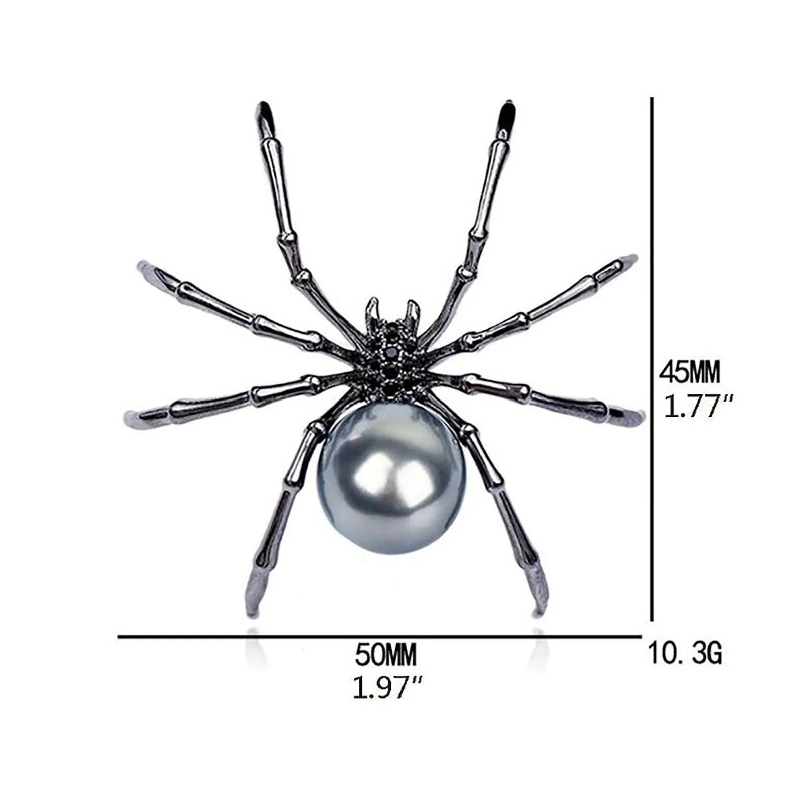 Женские черные Броши пауки в стиле панк бриллиантовые аксессуары и
