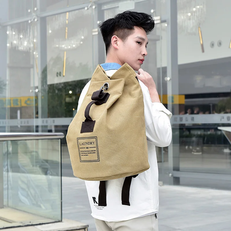 Молодежный спортивный рюкзак качественный холщовый для отдыха на открытом