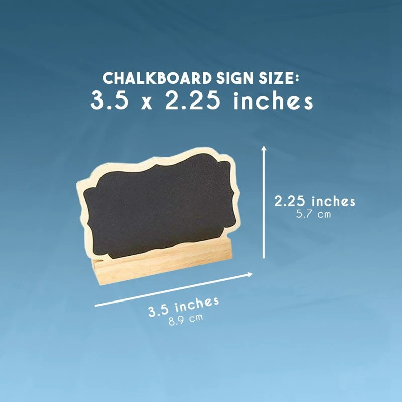 

12 Mini Chalkboard Signs Stand-Chalkboard Place Cards Message Board Weddings,Table Top Numbers,Food Signs,Kids' Crafts Event Dec