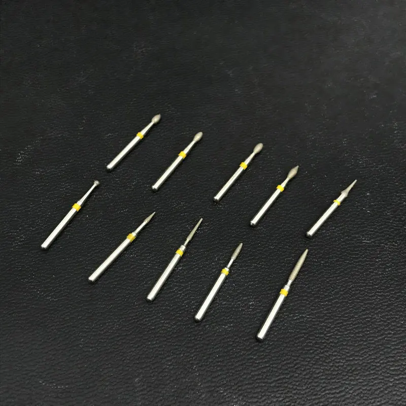 10 шт./компл. стоматологический лабораторный алмаз сверла боры заусенцы рыбий