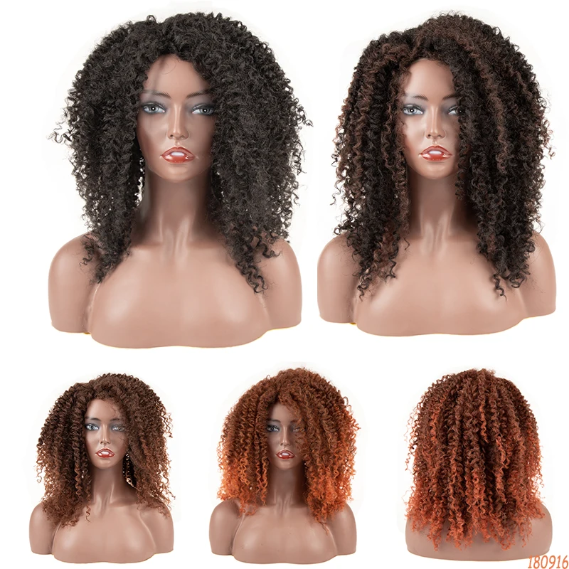 Короткие афро кудрявые вьющиеся парики для черных женщин африканские