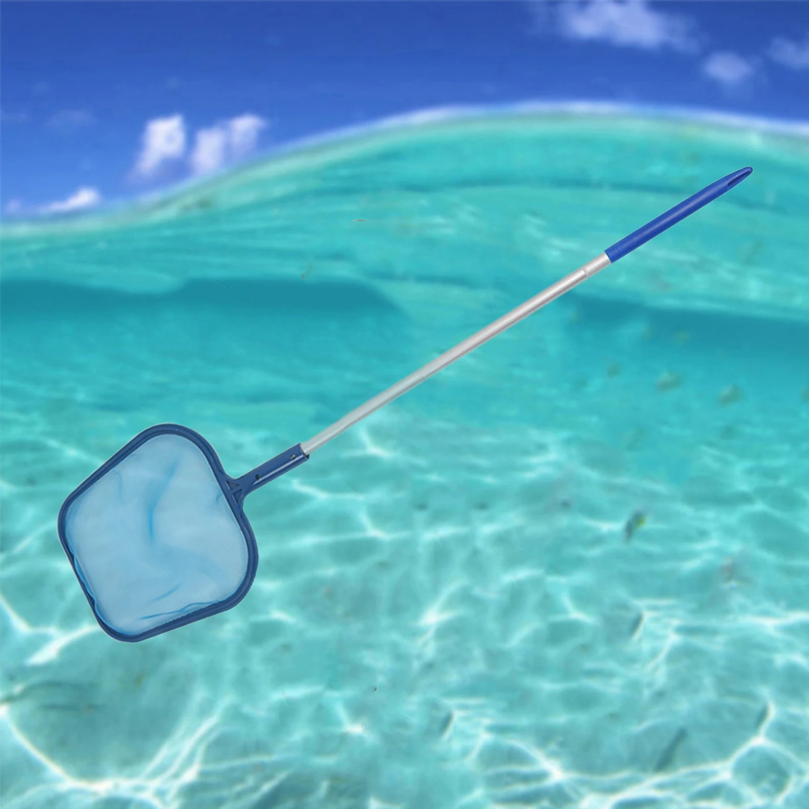 

162cm 5.3Ft Swimming Pool Leaf Skimmer Net Cleaner with Pole for Hot Top
