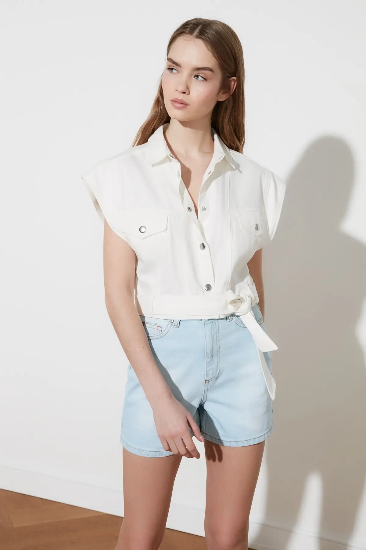 Базовые джинсовые шорты trendwestern TWOSS20SR0297 | Женская одежда