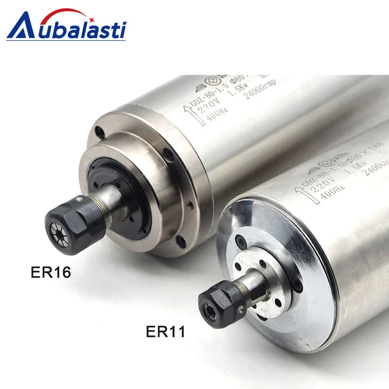 Aubalasti водяного охлаждения шпинделя GDZ 80 1.5KW 2.2KW ER11 ER16 ER20 Напряжение 220V 380V 5A 8A для