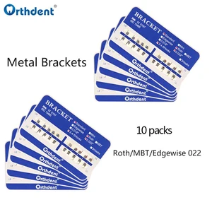 10 упаковок Стоматологические Ортодонтические скобки Bondable Mesh Base Mini Standard Roth MBT Edgewise 022 крючки 345 материалы для стоматолога