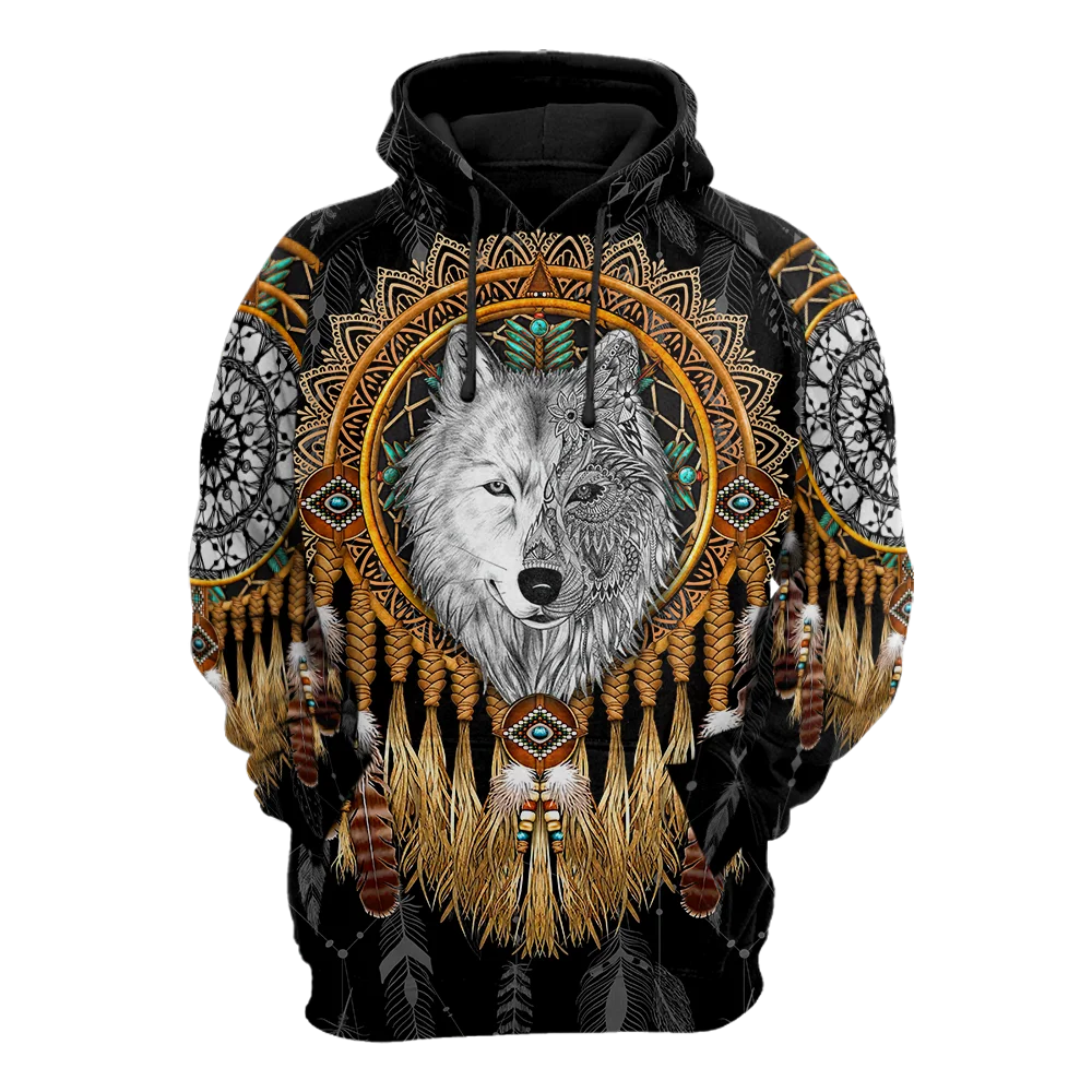 

PLstar Cosmos 3Dprint Newest Mandala Native Wolf Harajuku Streetwear Funny Unique Awsome Casual Hoodies/Sweatshirt/Zip Style-2