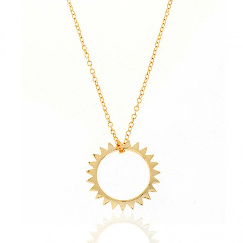 

Punk Necklace Charm Sun Birthday Gift 92 Sterling Silver European and American Women Charm Fashion Collar Necklace Jewelry