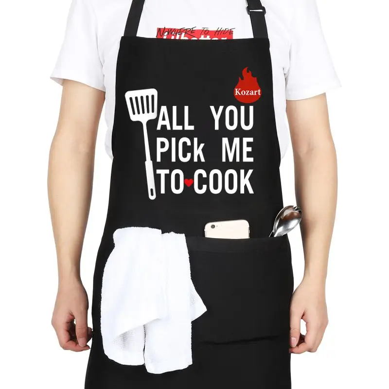 

Home Kitchen Barbecue Cooking Black Apron Black Apron Custom Size Waterproof Stain-proof Splash-proof And Food Stains