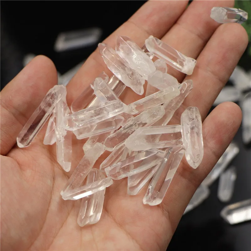 

100g New Clear Healing Crystal Stone Quartz Single Natural Clear Column Decoration Pointed Collectables DIY Craft Random Size