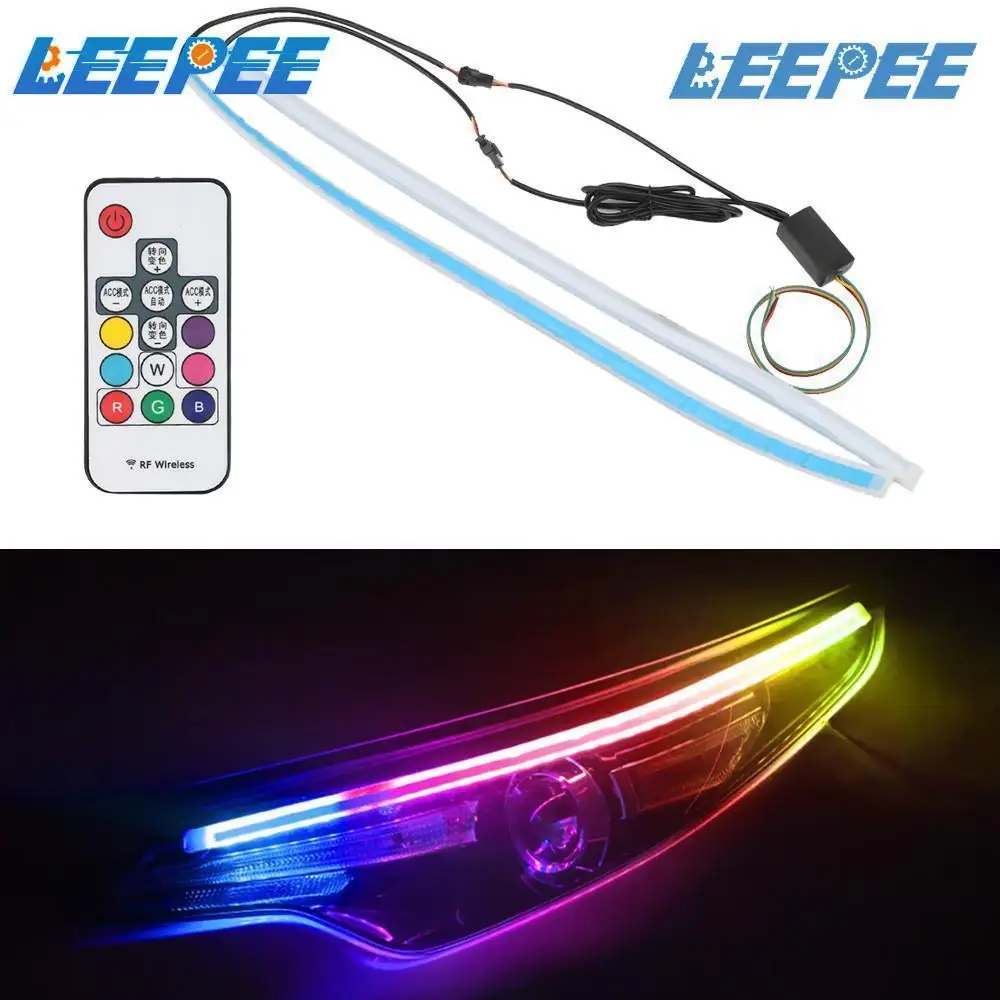 2 шт./компл. сигнала поворота светильник s Многоцветный Светодиодные ленты RF пульт