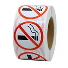 Наклейки декоративные, предупреждение о запрете курения, 50 шт.набор