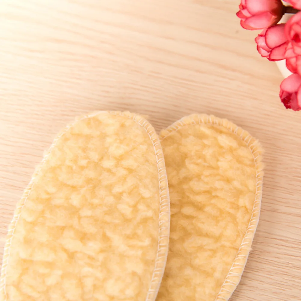 

Winter Snow Boots pad Unisex thermal insoles for shoes imitation Heated insert cushion Fluffy Fleece Wool Replacement Insoles