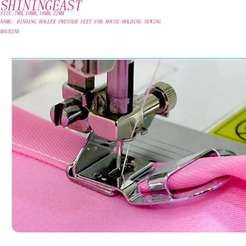 

1pcs/lot 7,10,16,22mm hemming presser foot binding pressing feet for household sewing machines sewing tools diy accessories1376