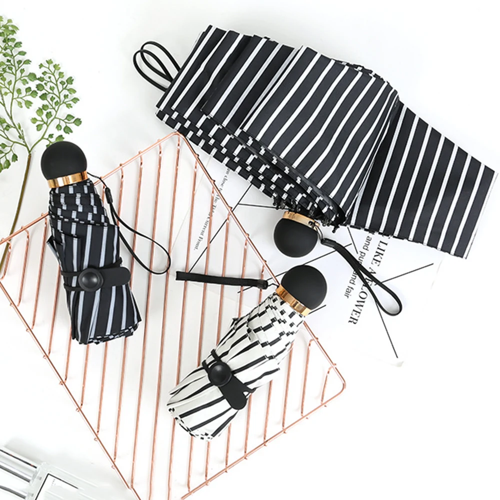 

Новый маленький модный 5 складной зонтик для дождя, подарок для женщин и мужчин, мини Карманный Зонтик для девочек, водонепроницаемый портат...