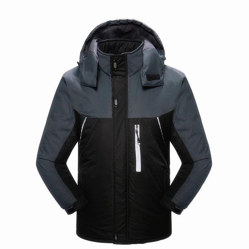 

2020 Autumn Winter Men's Detachable Hooded Coat Casual Cotton Parka Men Windbreak Plus Velvet Thick Warm Windproof Male Jackets