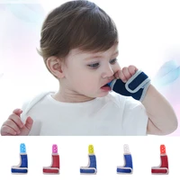 silicone baby teether molars food grade finger sets breathable thumb set dental care newborn anti bite hand sucking wrist band