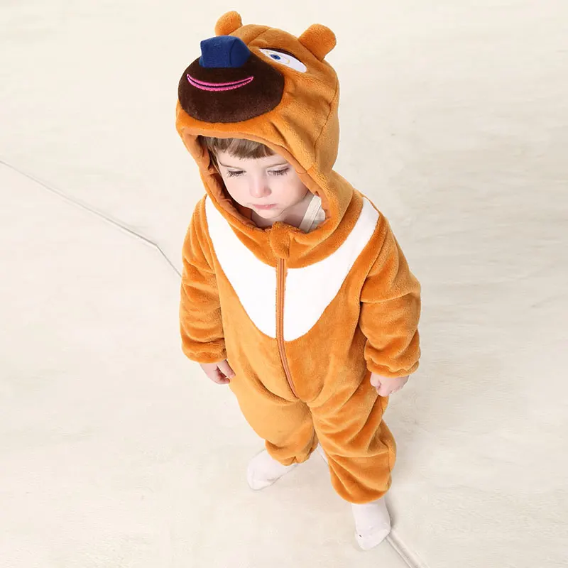 Детская Пижама с медведем кигуруми Детский комбинезон для младенцев Комбинезон
