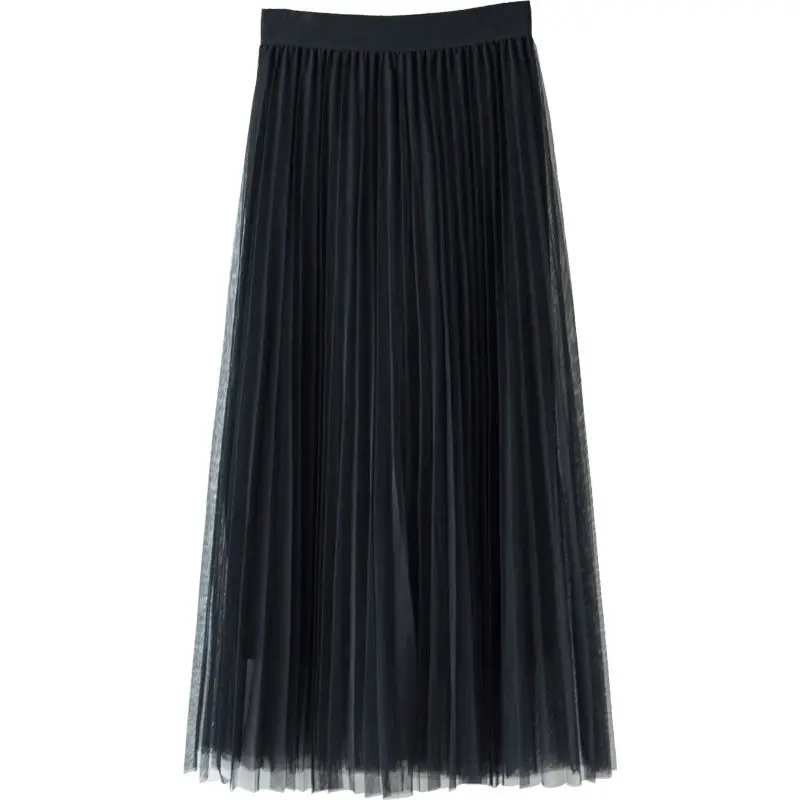 

Shermel gauze skirt half length skirt pleated skirt summer 2019 new student Korean version mid length fairy A-line skirt