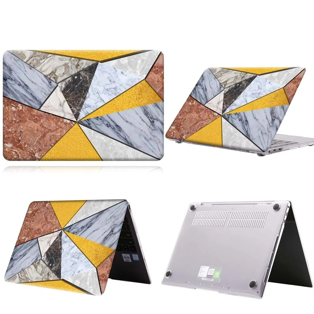 

Grey Yellow Marble Anti-slip Laptop Case For MateBook 13/13 AMD Ryzen/14/D14/D15/X 2020/X Pro/Pro 16.1/Honor MagicBook 14/15