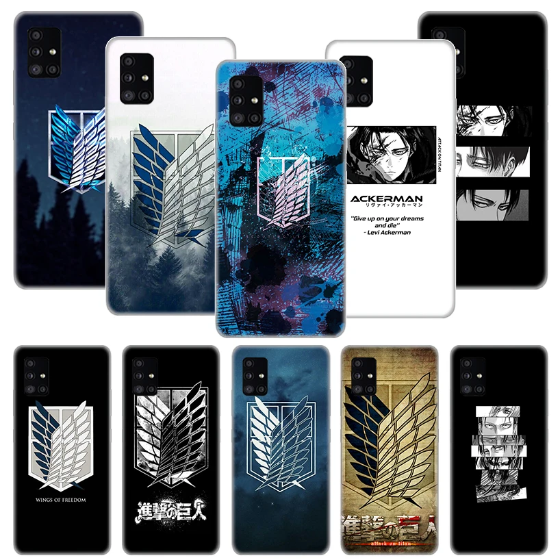 

Attack On Titan Japanese Anime Phone Case For Samsung Galaxy A51 A71 A02S A50 A70 A30 A40 A20 A10S A20E A01 A91 A81 Cover Coque