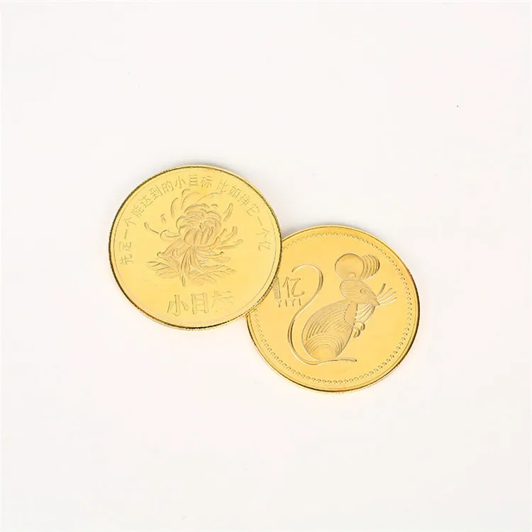 Памятная монета на новый год крысы сувенир в виде китайского зодиака