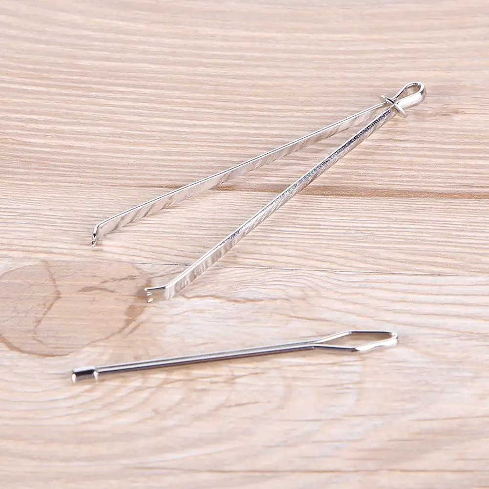 

2pcs/set Stainless Steel Cited Clips Elastic Belt Wearing Rope Weaving Tool Bag Wrap Rope Sewing Needlework Accessories