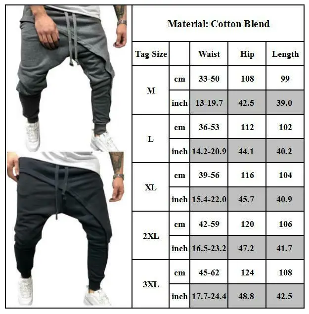 

Fashion Mens Comfy Loose Fit Casual Harem Pants Hip Hop Sports Trousers Jogger Bottom UK New Style