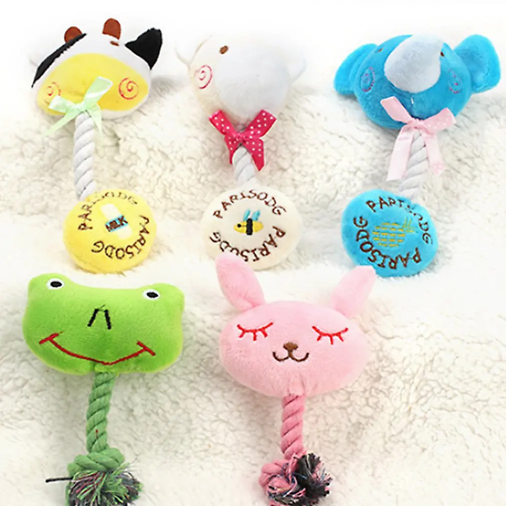 

Cartoon Animals Cute Stuffed Squeaking Toy Animal Shape Small Dog Playing Toy Protective Toy Puppies Toys Pet supplies New
