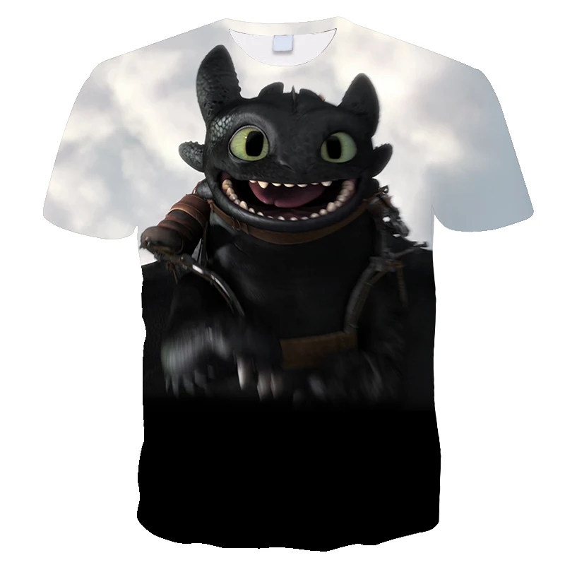 Летняя футболка для мальчиков как приручить дракона 3 детская с 3D принтом девочек