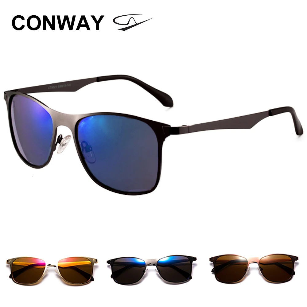 Конвей Нержавеющая сталь солнцезащитные очки Polarzied мужские ультра светильник