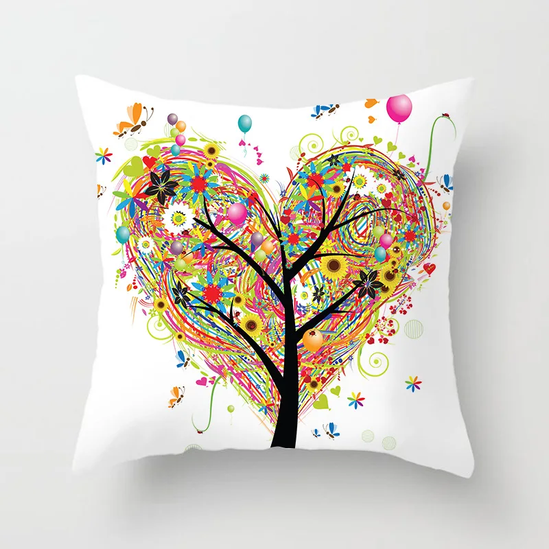 

Butterfly Flower Pattern Decorative Cushions Pillowcase Polyester Cushion Cover Throw Pillow Sofa Decoration Pillowcover 40902