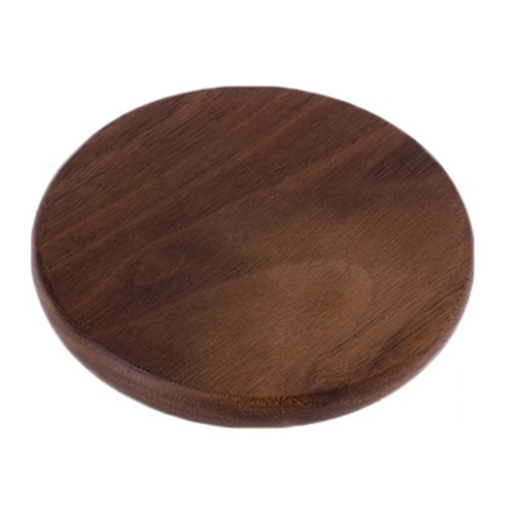 

1PC Beech Black Walnut Wood Coaster Retro Insulation Cup Mat Household Square Round CoasterB new