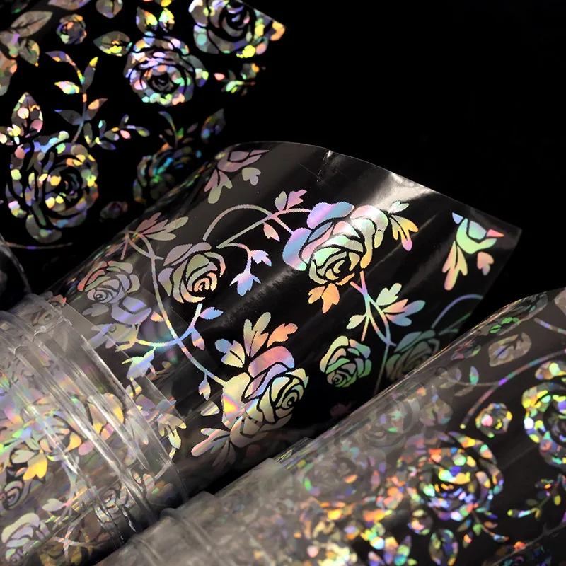 3 стиля фольга для ногтей наклейки смешанные розы переводная наклейка из фольги