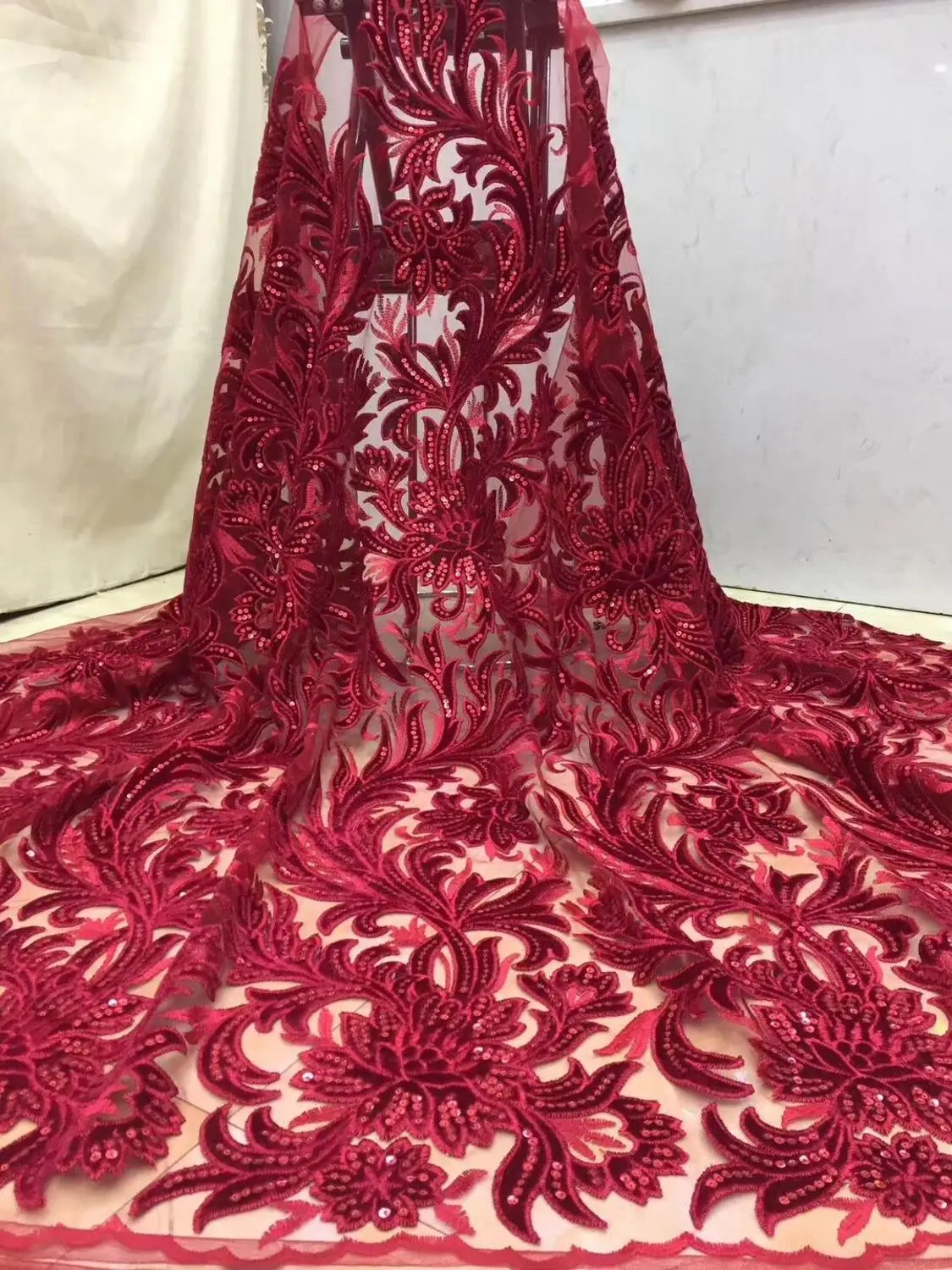 Горячая Распродажа бархатная кружевная ткань 2020 высокое качество африканская с