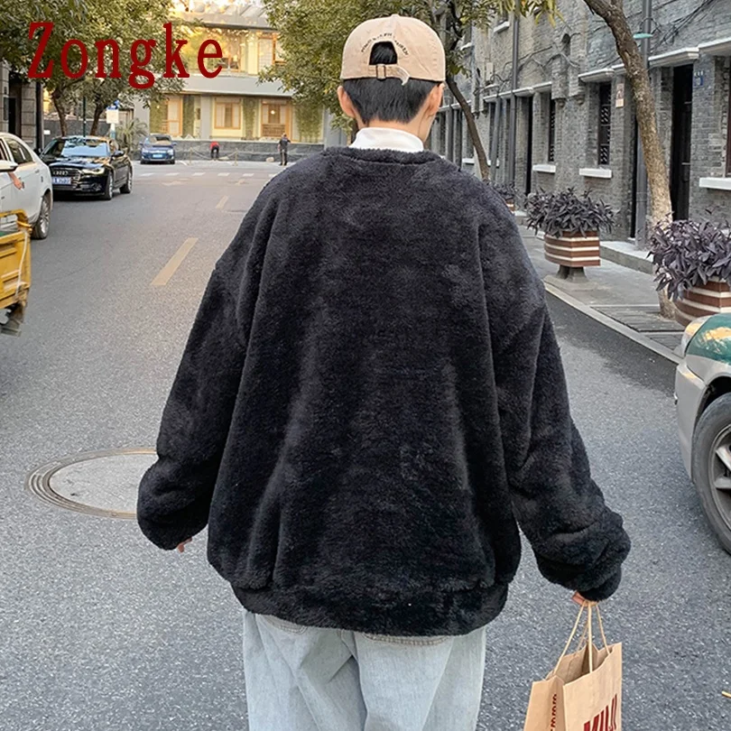 

Zongke Solid Winter Sweater Men Clothing 2021 Fashion Harajuku Sweaters Pullover Men Sweater Winter Clothes Men M-2XL