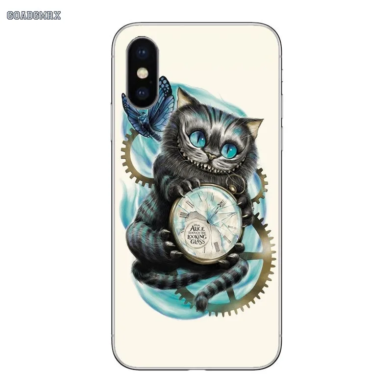 Alice In Wonderland Cheshire Cat For iPhone 11 X XR XS Pro MAX 4 4S 5 5S SE 5C 6 6S 7 8 Plus Soft Transparent Shell Covers | Мобильные