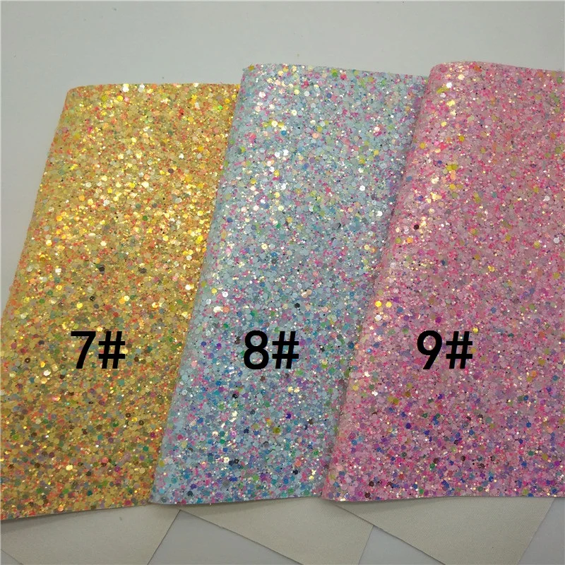 Пастельные цвета Смешанные розовые блестящие листы из искусственной кожи