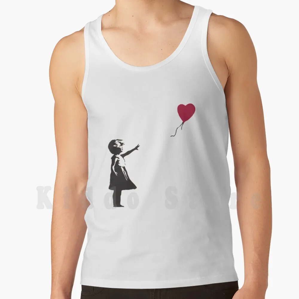 

Banksy'S There Is Always Hope tank tops vest 100% Cotton Banksys Girl With Balloon Men S Products Banksys Girl With