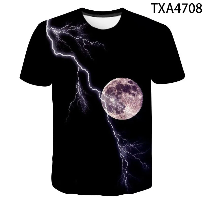 

Lightning 3D Printed T Shirt Men Women Children Casual Boy Girl Kids Summer Streetwear Short Sleeve Cotton Cool Tops T-shirt