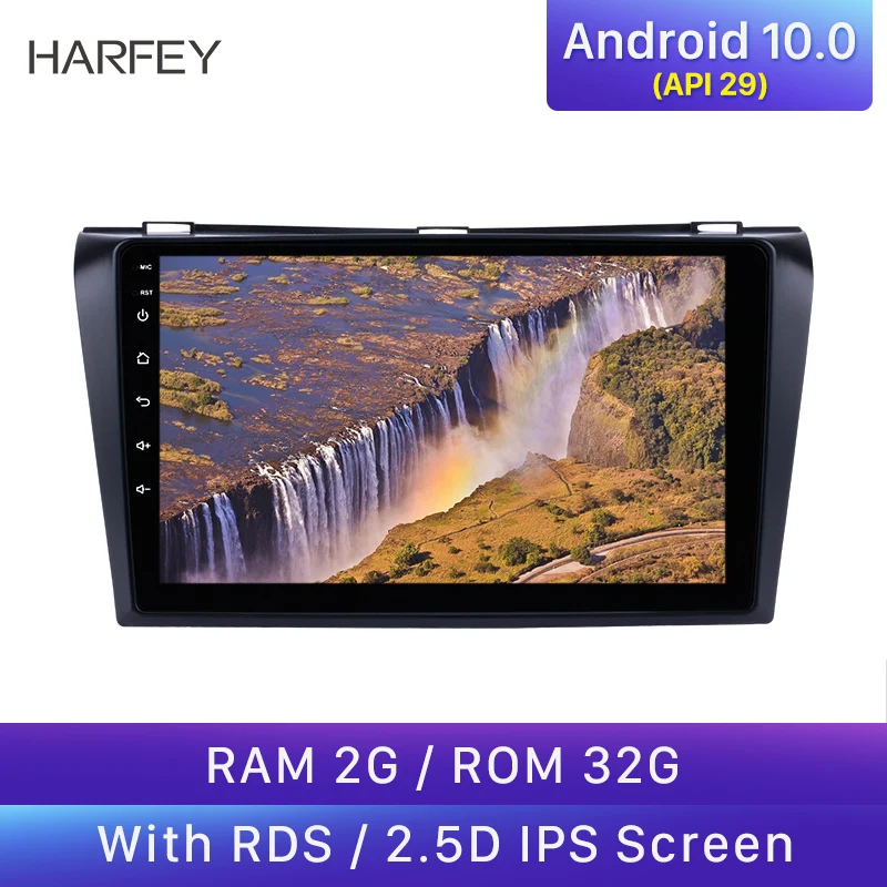 Harfey Android 8 1/9 0/10 0 сенсорный экран gps Navi 9 дюймов Автомобильный мультимедийный плеер